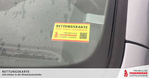 Info-Sticker Rettungskarte